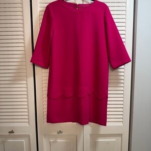 Kate Spade Fuchsia Dress with Scalloped Hem